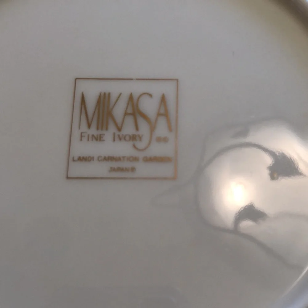 Mikasa Fine Ivory Carnation Garden Five (5) piece place setting